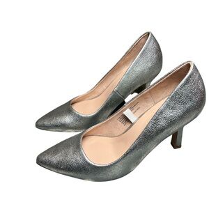 A New Day Elegant Metallic Silver Women's Heels 6